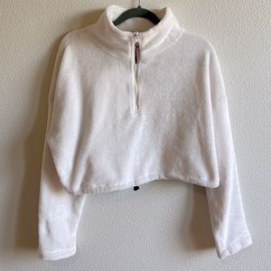 Baby Pink Urban Outfitters Cropped Fleece